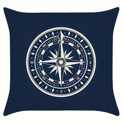 Navigation Adventure Element Pattern Printed Throw Pillow Covers