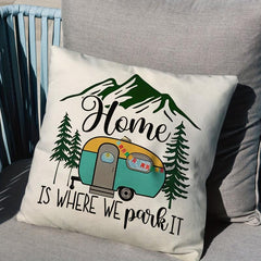 Camping Car Printed Throw Pillow Covers for Home Decor