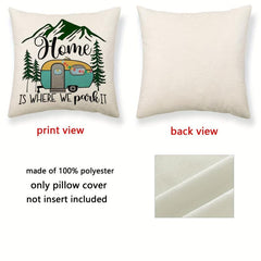 Camping Car Printed Throw Pillow Covers for Home Decor