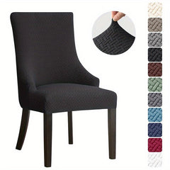 Stretch Jacquard Dining Chair Slipcovers Solid Wedding Chairs Seat Cover