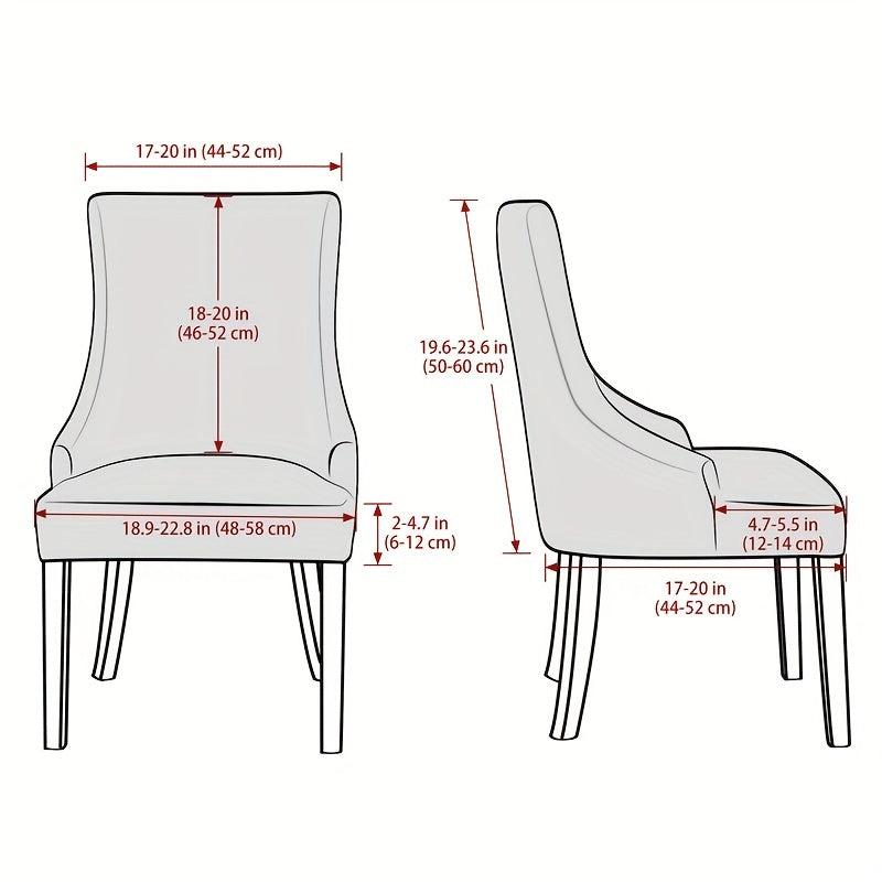 Stretch Jacquard Dining Chair Slipcovers Solid Wedding Chairs Seat Cover