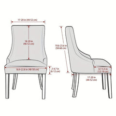 Stretch Jacquard Dining Chair Slipcovers Solid Wedding Chairs Seat Cover