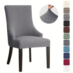 Stretch Jacquard Dining Chair Slipcovers Solid Wedding Chairs Seat Cover