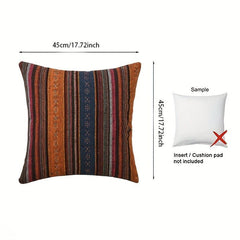Bohemian Retro Stripe Throw Pillow Covers Double Sided Ethnic Pattern