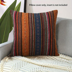 Bohemian Retro Stripe Throw Pillow Covers Double Sided Ethnic Pattern
