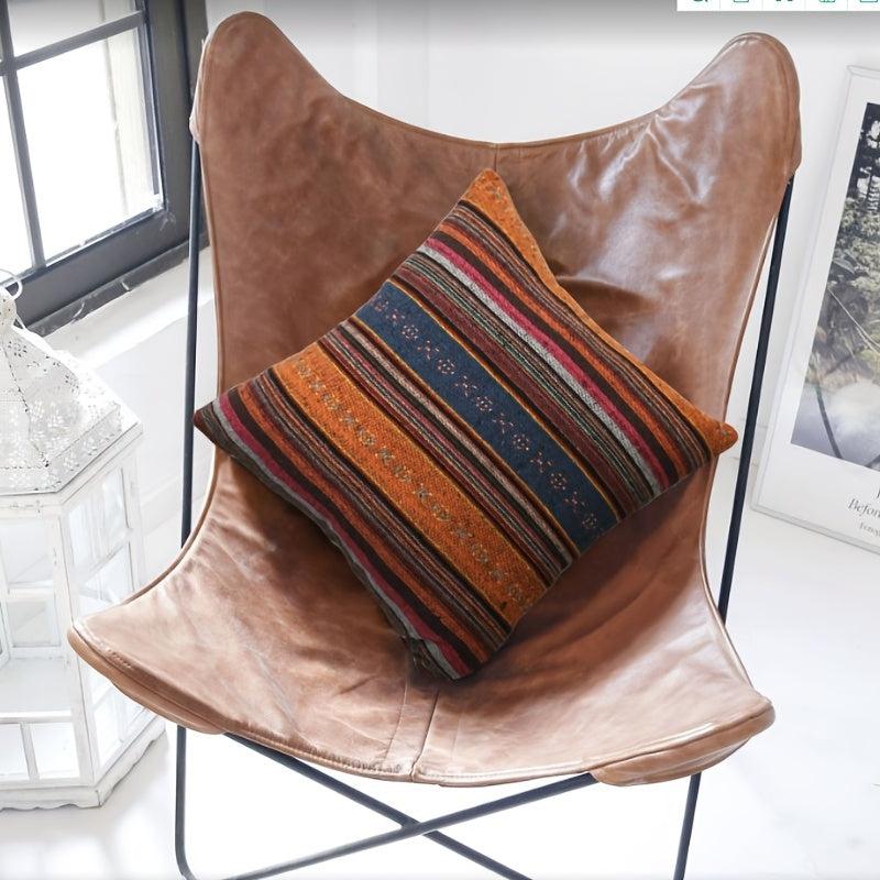 Bohemian Retro Stripe Throw Pillow Covers Double Sided Ethnic Pattern