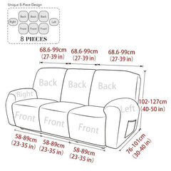Velvet Sofa Slipcover 8pcs Machine Washable