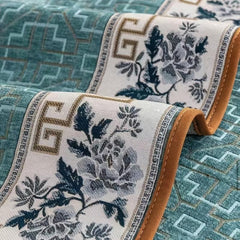 Vintage Geometric Jacquard Sofa Cover Chenille Soft Sectional Couch Cover