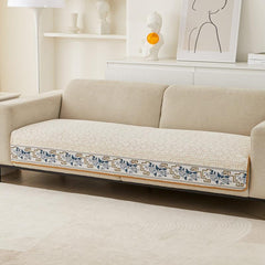 Vintage Geometric Jacquard Sofa Cover Chenille Soft Sectional Couch Cover