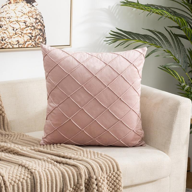 1pc Velvet Throw Pillow Covers Printed Throw Pillowcase