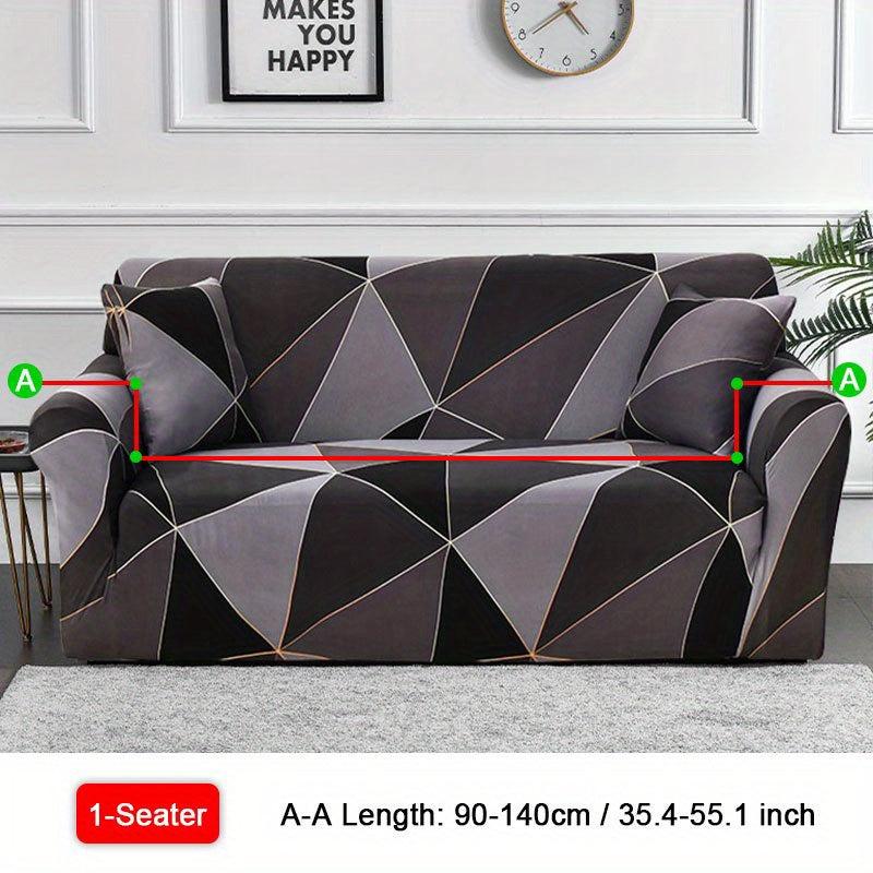 Leaf Printed Elastic Sofa Slipcover Non Slip Stretch Sofa Cover