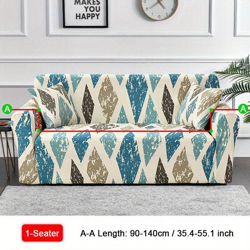 Leaf Printed Elastic Sofa Slipcover Non Slip Stretch Sofa Cover
