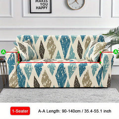 Leaf Printed Elastic Sofa Slipcover Non Slip Stretch Sofa Cover