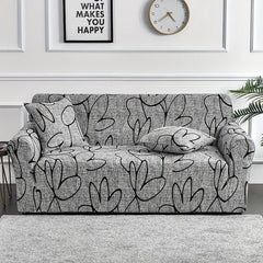 Leaf Printed Elastic Sofa Slipcover Non Slip Stretch Sofa Cover