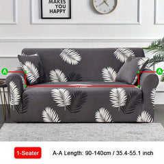 Leaf Printed Elastic Sofa Slipcover Non Slip Stretch Sofa Cover