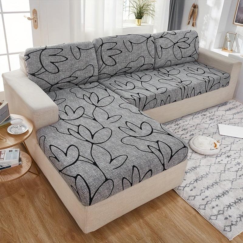 Polyester Printed Sofa Slipcover Stretch Sofa Cover Furniture Protector
