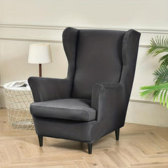 2pcs Milk Silk Wing Chair Slipcovers Armchair Covers