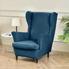 2pcs Milk Silk Wing Chair Slipcovers Armchair Covers
