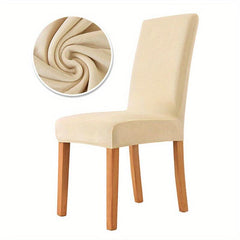Velvet Dining Chair Slipcovers Stretch Chair Covers Solid Chair Protector