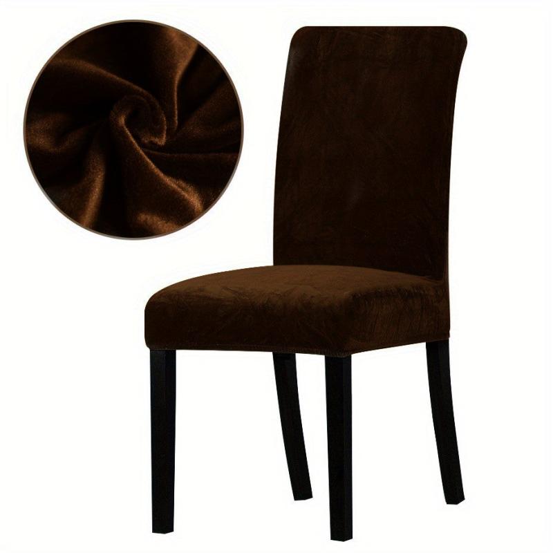 Velvet Dining Chair Slipcovers Stretch Chair Covers Solid Chair Protector