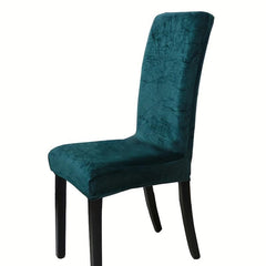 Velvet Dining Chair Slipcovers Stretch Chair Covers Solid Chair Protector