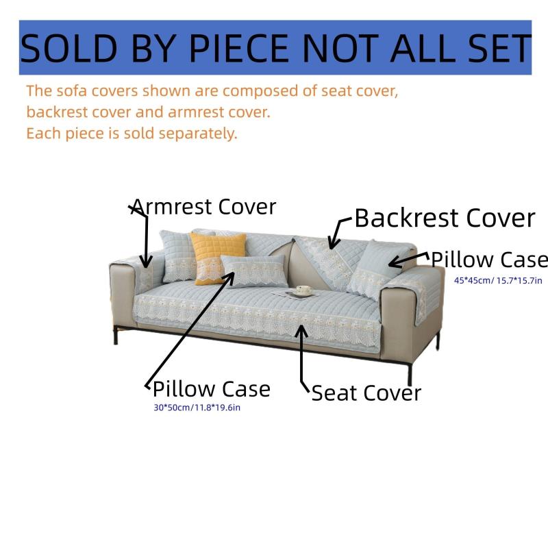 Waffle Quilted Sofa Seat Cover - Back Part & Armrest Not Included