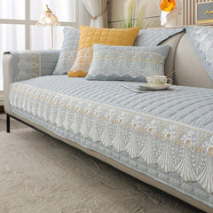 Waffle Quilted Sofa Seat Cover - Back Part & Armrest Not Included
