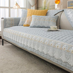 Waffle Quilted Sofa Seat Cover - Back Part & Armrest Not Included