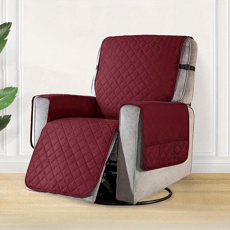 Waterproof Recliner Armchair Slipcover With Side Pocket Pet Dog Mat