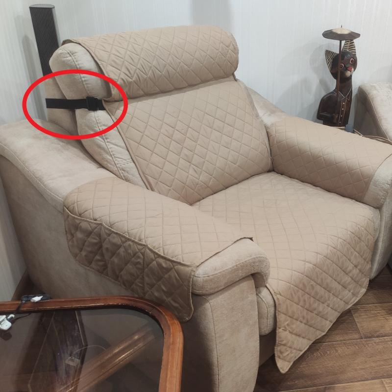 Waterproof Recliner Armchair Slipcover With Side Pocket Pet Dog Mat