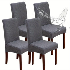 Waterproof Chair Covers for Dining Room, Stretch Jacquard Slipcovers