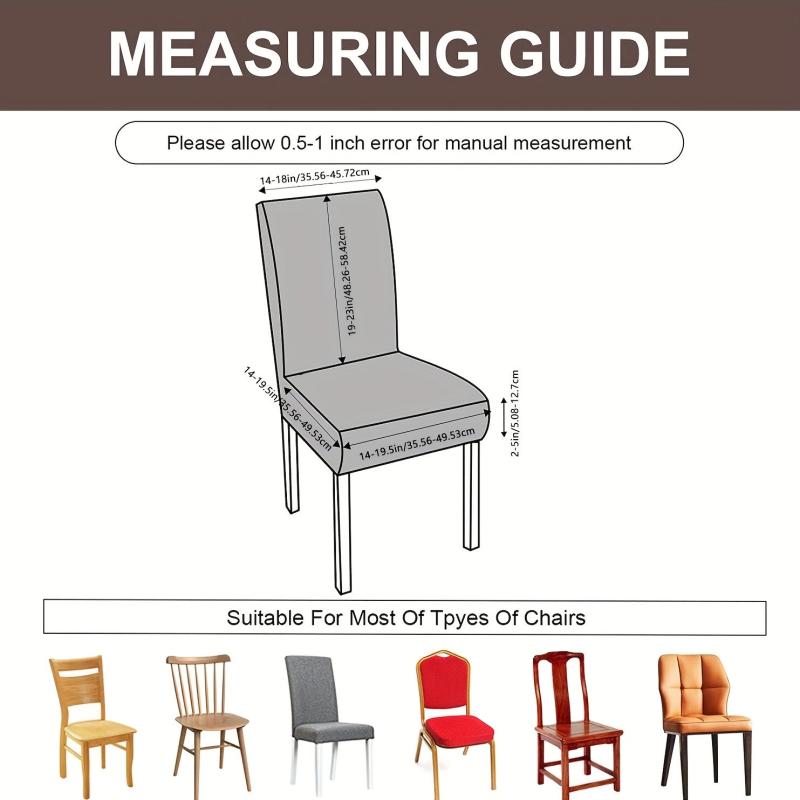Waterproof Chair Covers for Dining Room, Stretch Jacquard Slipcovers