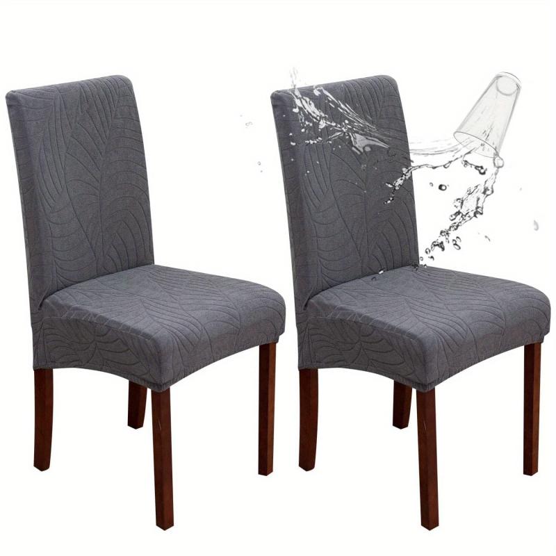 Waterproof Chair Covers for Dining Room, Stretch Jacquard Slipcovers