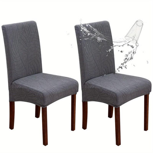 Waterproof Chair Covers for Dining Room, Stretch Jacquard Slipcovers