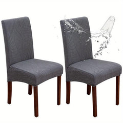 Waterproof Chair Covers for Dining Room, Stretch Jacquard Slipcovers