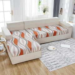 Milk Silk Printed Sofa Cover Abstract Pattern - Sofa Slipcover