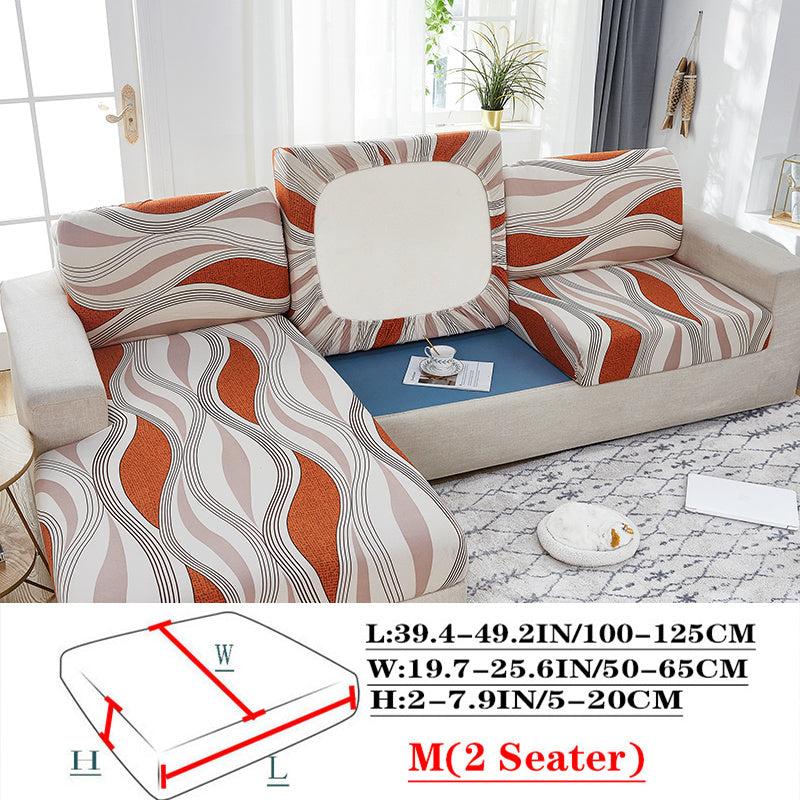 Milk Silk Printed Sofa Cover Abstract Pattern - Sofa Slipcover