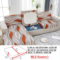 Milk Silk Printed Sofa Cover Abstract Pattern - Sofa Slipcover