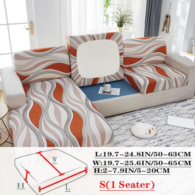 Milk Silk Printed Sofa Cover Abstract Pattern - Sofa Slipcover