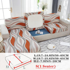 Milk Silk Printed Sofa Cover Abstract Pattern - Sofa Slipcover