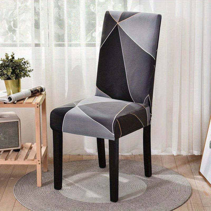 Spandex Dining Chair Slipcover Flower Printed Elastic Chair Cover