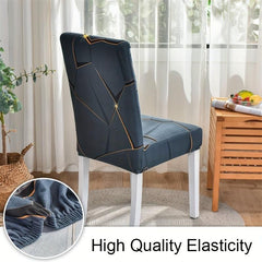 Spandex Dining Chair Slipcover Flower Printed Elastic Chair Cover
