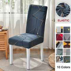 Spandex Dining Chair Slipcover Flower Printed Elastic Chair Cover