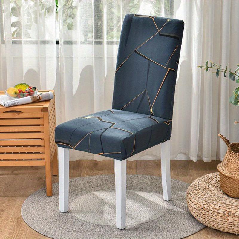 Spandex Dining Chair Slipcover Flower Printed Elastic Chair Cover