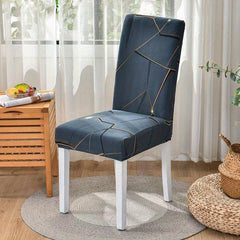 Spandex Dining Chair Slipcover Flower Printed Elastic Chair Cover