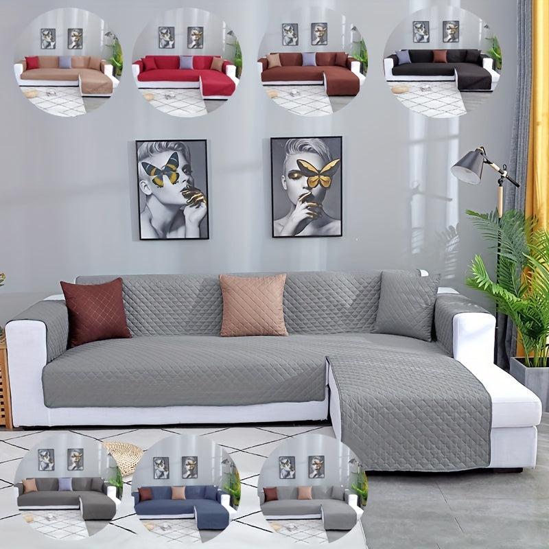Waterproof Sofa Slipcover Reversible L-shaped Sofa Cover