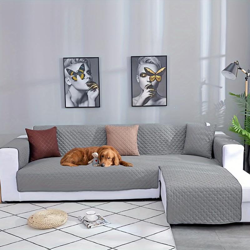 Waterproof Sofa Slipcover Reversible L-shaped Sofa Cover