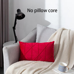 Solid Textured Sofa Cushion Cover Lattice Design Thickened Pillowcase