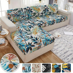 Printed Leaf Elastic Sofa Slipcover Anti dirty Spandex Sofa Cover Couch Cover