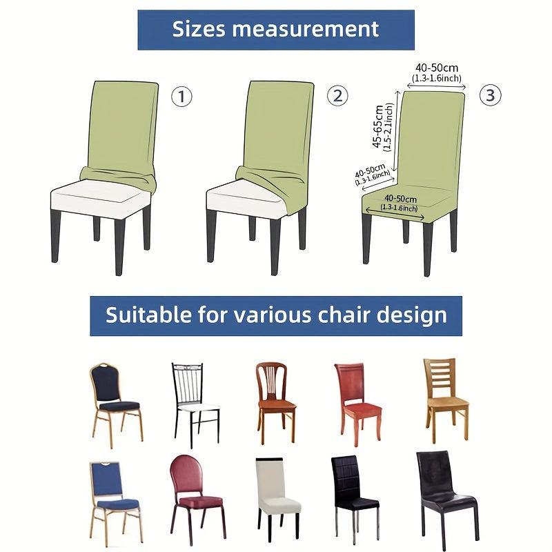 Printed Dining Chair Slipcover Stretch Milk Silk Fabric